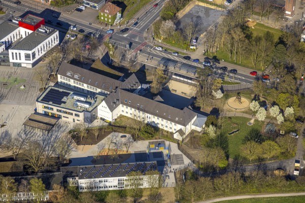 Aerial view, Campus South with Overbergschule Gem. Grundschule, Selm, Münsterland, North Rhine-Westphalia, Germany, education, educational institution, DE, Europe, primary school, educational institute, aerial view, aerial photography, aerial photography, school, overview, bird's-eye view, overview