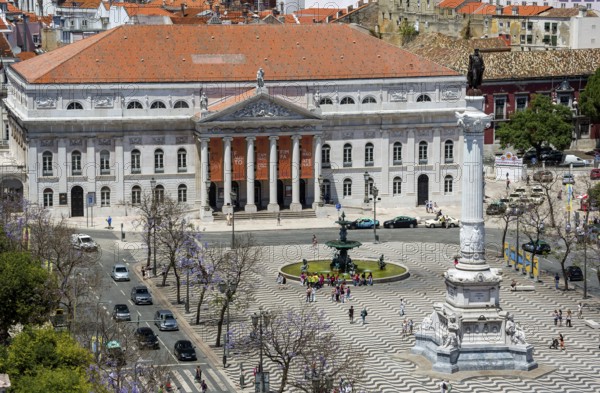 Teatro Nacional Dona Maria II, National Theatre on the Praça Rossio square, Lisbon, District of Lisbon, Portugal