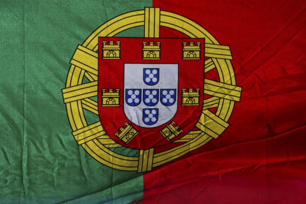 Flag of Portugal, Lisbon, Lisbon district, Portugal, Europe, aerial view, birds-eyes view, Travel, travel photography