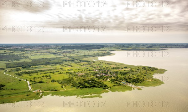 Osieki, Ostkehmen, Baltic Sea coast, Warmian-Masurian Voivodeship, Województwo zachodniopomorskie, Poland, Województwo zachodniopomorskie, PL, Europe, aerial photo, birds-eyes view, aerial photograph, aerial photography, overview, bird's eye view, northern Poland