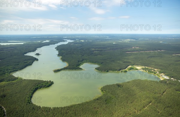 Gmina Stara Kiszewa, Lakeland, forests, lakes, Alt Kischau, formerly Alt Kyschau, pomorskie, Poland, Baltic Sea coast, PL, Europe, aerial view, birds-eyes view, aerial photography, aerial photography, overview, bird's eye view, northern Poland