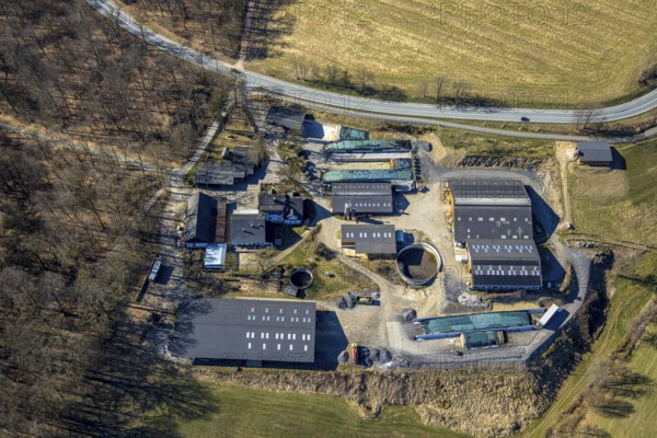 Aerial photo, Hof Siele - Sieler Hofladen, Stachelau, Olpe, Sauerland, North Rhine-Westphalia, Germany, farm, DE, Europe, agriculture, farm business, aerial view, aerial photography, aerial photography, overview, bird's-eye view, overview