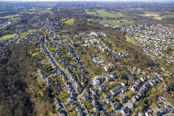 Aerial view, Evangelische Stiftung Volmarstein, workshop for disabled people, medical centre, Grundschöttel, Wetter, Ruhr area, North Rhine-Westphalia, Germany, DE, Europe, health care, hospital, clinic, clinic centre, hospital, aerial photograph, aerial photography, aerial photography, medical facility, medical aid, overview, bird's eye view, Wetter (Ruhr), birds-eyes view, overview, medical care