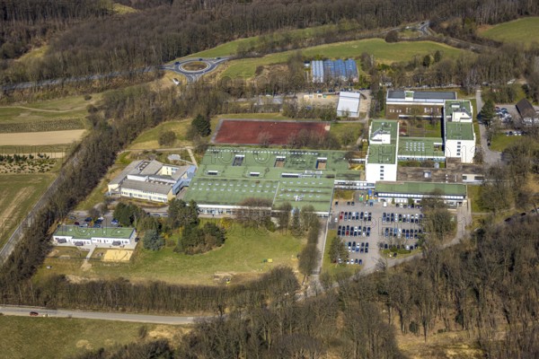 Aerial photo, Berufsbildungswerk Volmarstein, Grundschöttel, Wetter, Ruhr area, North Rhine-Westphalia, Germany, education, educational institution, DE, Europe, teaching institute, aerial photo, aerial photography, aerial photography, school, school centre, overview, bird's-eye view, further education, Wetter (Ruhr), birds-eyes view, overview