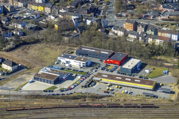 Aerial view, building area Drei Könige with redesign and commercial development, Steinhauser Hütte, Witten, Ruhr area, North Rhine-Westphalia, Germany, DE, Europe, aerial view, aerial photography, aerial photography, location, overview, bird's-eye view, overview