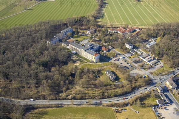 Aerial view, Senioren-Zentrum St. Raphäl Seniorenheim, Wimbern, Wickede, Soester Börde, North Rhine-Westphalia, Germany, retirement home, nursing home, care and nursing, DE, Europe, aerial view, aerial photography, aerial photography, care facility, retirement home, retirement residence, retirement home, senior centre, overview, bird's eye view, Wickede (Ruhr), birds-eyes view, overview