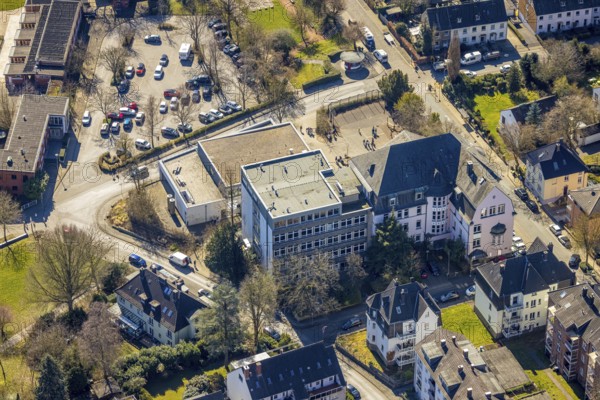 Aerial view, Städtische Sekundarschule am See Wetter (Ruhr), Wetter, Ruhr area, North Rhine-Westphalia, Germany, education, educational institution, DE, Europe, educational institute, aerial view, aerial photography, aerial photography, school, overview, bird's-eye view, Wetter (Ruhr), birds-eyes view, overview