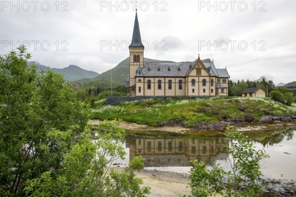 Vågan kirke, Vågan church, Kabelvåg, Nordland, Norway, Scandinavia, Europe, adventure travel, place of worship, tourism, religious community, place of worship, Hurtigruten, Hurtigruten voyage, Kabelvåg, church, parish, denomination, cruise, Lofoten, NOR, travel, destination, religion, sacral building, sea voyage, sightseeing, tourism, Norwegian, Scandinavian, touristic