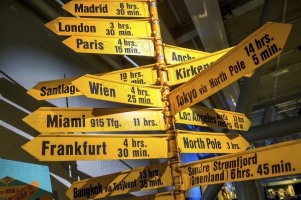 Norsk Luftfahrtmuseum, signpost Miami, Frankfurt, Bodø, Nordland, Norway, Scandinavia, Europe, adventure travel, Bodø, Det Norske Luftfartsselskap, aircraft, tourism, Hurtigruten, Hurtigrutenreise, cruise, aviation, museum, NOR, travel, destination, sea voyage, sightseeing, tourism, signpost, Norwegian national airline, Norwegian, Scandinavian, touristic