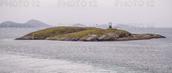 Arctic Circle Globe, Vikingen Island, Tonnes, Nordland, Norway, Scandinavia, Europe, adventure travel, tourism, globe, Hurtigruten, Hurtigruten voyage, cruise, lighthouse tip, NOR, Arctic Circle 66° 33', Arctic Circle Monument, travel, destination, sea voyage, sightseeing, sculpture, statue, tourism, Norwegian, Scandinavian, touristic