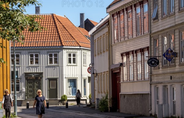 Shopping street, sign Den Gamle Krambod, Trondheim, Trøndelag, Norway, Scandinavia, Europe, adventure travel, tourism, Hurtigruten, Hurtigruten voyage, cruise, NOR, travel, destination, sea voyage, sightseeing, tourism, Trøndelag, Norwegian, Scandinavian, touristic