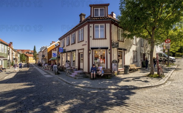 Kiosk, wooden houses, Bakklandet district, Trondheim, Trøndelag, Norway, Scandinavia, Europe, adventure travel, shopping street, leisure activities, tourism, Hurtigruten, Hurtigruten trip, cruise, NOR, Nedre Bakklandet street, travel, destination, sea trip, sightseeing, tourism, Trøndelag, Norwegian, restored wooden houses, Scandinavian, touristic