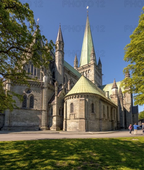 Nidaros Cathedral, Cathedral, Trondheim, Trøndelag, Norway, Scandinavia, Europe, adventure trip, Office of the President of the Norwegian Bishops' Conference, place of worship, Domkirke, tourism, religious community, place of worship, Hurtigruten, Hurtigruten cruise, church, parish, denomination, Kongsgårdsgata, cruise, NOR, national shrine, travel, destination, religion, sea voyage, sightseeing, tourism, Trøndelag, gothic architecture, Norwegian, Scandinavian, touristic