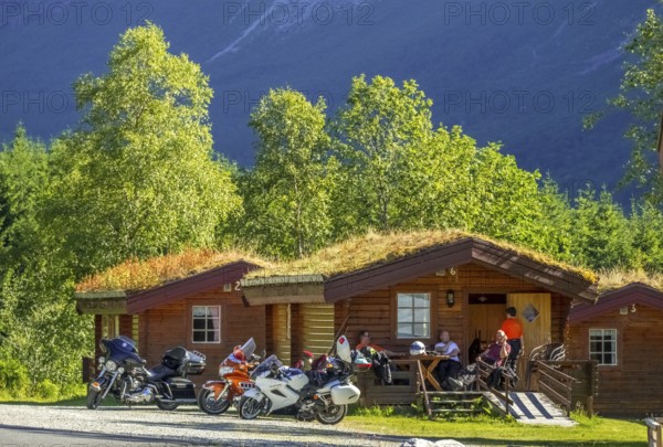 Biker meeting, camping cabins, Tafjord, Møre og Romsdal, Norway, Scandinavia, Europe, adventure travel, tourism, Hurtigruten, Hurtigruten trip, cruise, motorcyclist, Møre og Romsdal, NOR, travel, destination, sea trip, sightseeing, tourism, Norwegian, Scandinavian, touristic