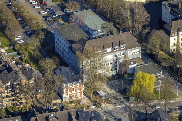 Aerial view, town hall, Werl, Soester Börde, North Rhine-Westphalia, Germany, DE, Europe, aerial view, aerial photography, aerial photography, overview, bird's-eye view, overview