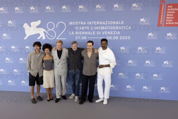 Venice, Italy - 2 September 2025: Myha'la, Gus Van Sant, Cary Elwes, Dacre Montgomery, Colman Domingo during the Photo Call of - Dead Man's Wire - during the 82nd Venice International Film Festival