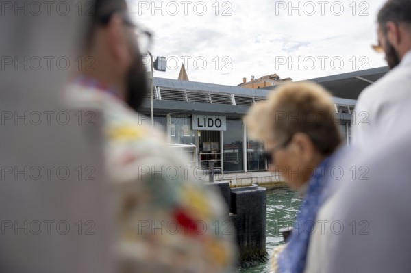 Venice, Italy - 2 September 2025: Passengers disembark from a passenger ship on the Lido during the 82nd Venice International Film Festival