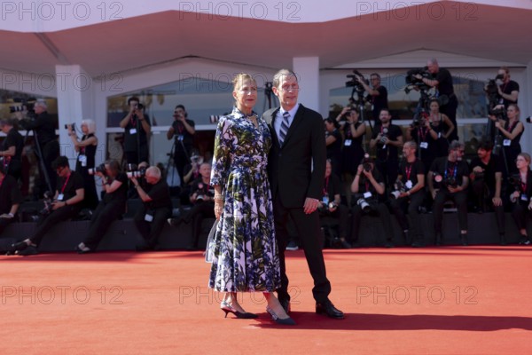 Venice, Italy - 1 September 2025: Tim Blake Nelson, Lisa Benavides during the Red Carpet of - The Testament of Ann Lee - during the 82nd Venice International Film Festival