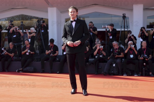Venice, Italy - 1 September 2025: Lewis Pullman during the red carpet of - The Testament of Ann Lee - during the 82nd Venice International Film Festival