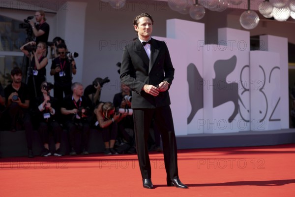 Venice, Italy - 1 September 2025: Lewis Pullman during the red carpet of - The Testament of Ann Lee - during the 82nd Venice International Film Festival
