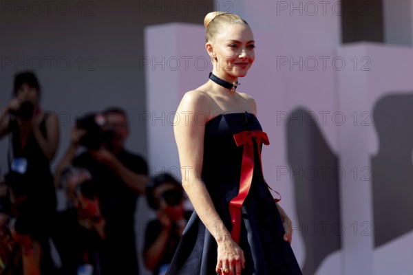 Venice, Italy - 1 September 2025: Amanda Seyfried during the red carpet of - The Testament of Ann Lee - during the 82nd Venice International Film Festival