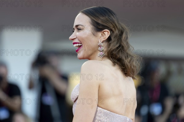 Venice, Italy - 1 September 2025: Emily Blunt during the red carpet of - The Smashing Machine - during the 82nd Venice International Film Festival