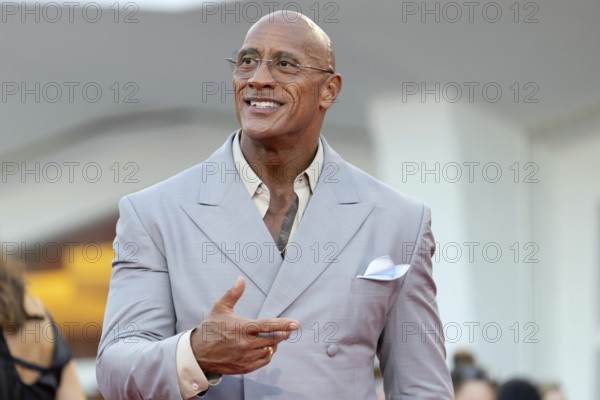 Venice, Italy - 1 September 2025: Dwayne Johnson aka The Rock during the red carpet of - The Smashing Machine - during the 82nd Venice International Film Festival