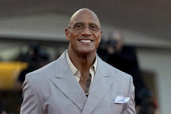 Venice, Italy - 1 September 2025: Dwayne Johnson aka The Rock during the red carpet of - The Smashing Machine - during the 82nd Venice International Film Festival