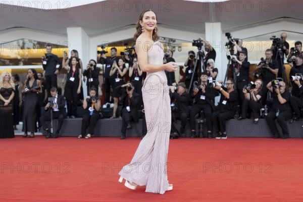 Venice, Italy - 1 September 2025: Emily Blunt during the red carpet of - The Smashing Machine - during the 82nd Venice International Film Festival