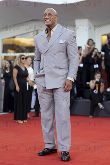 Venice, Italy - 1 September 2025: Dwayne Johnson aka The Rock during the red carpet of - The Smashing Machine - during the 82nd Venice International Film Festival