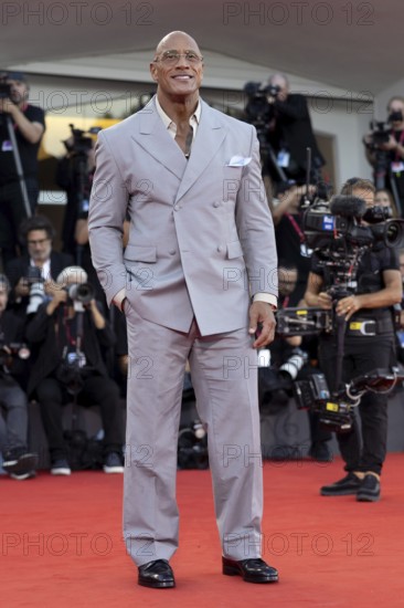Venice, Italy - 1 September 2025: Dwayne Johnson aka The Rock during the red carpet of - The Smashing Machine - during the 82nd Venice International Film Festival