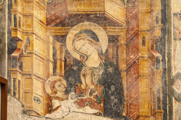 Fresco in the crypt of the Cathedral of Santa Maria Annunziata in Otranto, Apulia, Italy