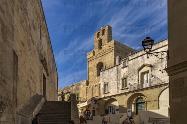 Bell tower of the Cathedral of Santa Maria Annunziata in Otranto, Apulia, Italy
