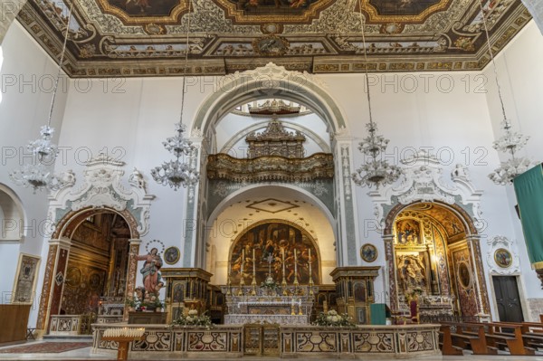 Interior of the church Chiesa Madre di Santa Maria Assunta, Polignano a Mare, Apulia, Italy