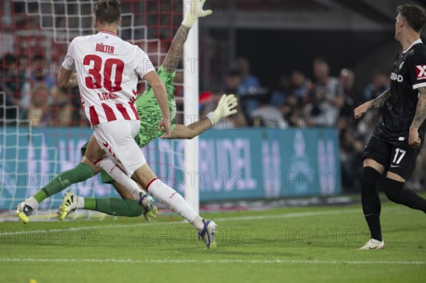 1st Bundesliga, 1.FC Köln - SC Freiburg on 31/08/2025 at the RheinEnergieStadion in Cologne (Deufr1+, Marius Bülter (1.FC Köln, Sturm, #30) tschland) . (DFL/DFB REGULATES PROHIBIT ANY USE OF PHOTOGRAPHS AS IMAGE SEQUENCES AND/OR QUASI-VIDEO), RheinEnergieStadion, Cologne, North Rhine-Westphalia, Germany
