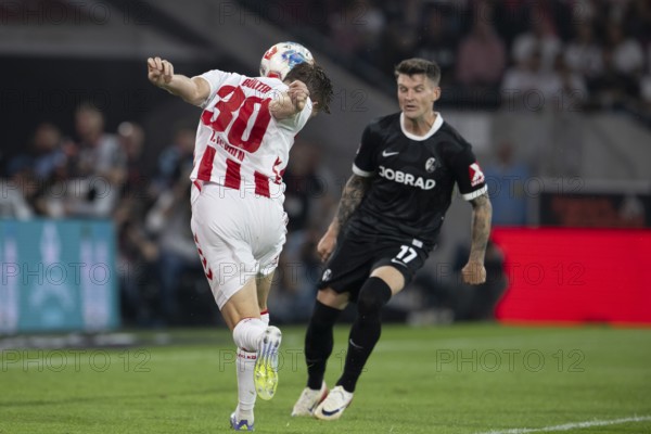 (DFL/DFB REGULATES PROHIBIT ANY USE OF PHOTOGRAPHS AS IMAGE SEQUENCES AND/OR QUASI-VIDEO), RheinEnergieStadion, Cologne, North Rhine-Westphalia, Marius Bülter (1.FC Köln, Sturm, #30), 1. Fußball Bundesliga, 1.FC Köln, SC Freiburg on 31/08/2025 at the RheinEnergieStadion in Cologne Germany