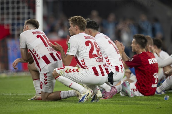 (DFL/DFB REGULATES PROHIBIT ANY USE OF PHOTOGRAPHS AS IMAGE SEQUENCES AND/OR QUASI-VIDEO), RheinEnergieStadion, Cologne, North Rhine-Westphalia, Isak Joannesson (1.FC Köln, Midfield, #18), Sebastian Sebulonsen (1.FC Köln, Defence, #28), 1st Bundesliga, 1.FC Köln, SC Freiburg on 31.08.2025 at the RheinEnergieStadion in Cologne Germany