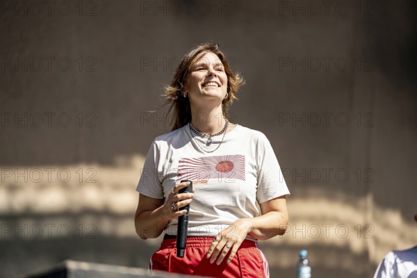 Eva Briegel, singer of the band Juli at the Superbloom Festival, day 2 in the Olympiapark, Munich, 31-08.2025