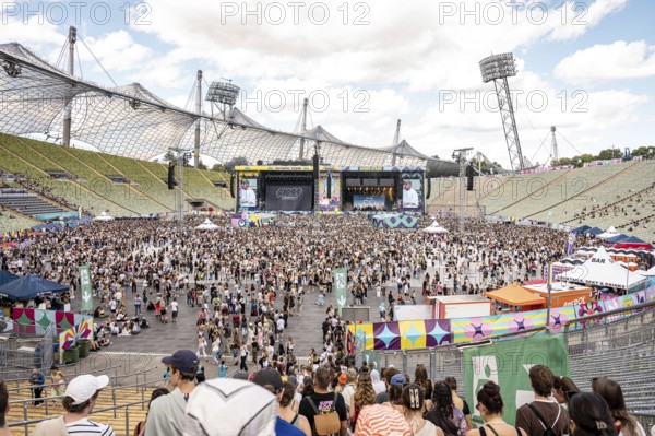 Olympic Stadium with the two main stages Olympic Stage and Super Stage at the Superbloom Festival, Day 2 in the Olympic Park, Munich, 31-08.2025