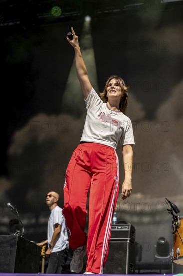 Eva Briegel, singer of the band Juli at the Superbloom Festival, day 2 in the Olympiapark, Munich, 31-08.2025