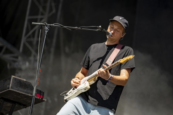 Simon Triebel, guitarist of Juli at the Superbloom Festival, day 2 at the Olympiapark, Munich, 31/08/2025
