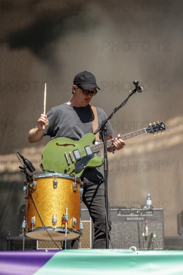 Jonas Pfetzing, guitarist of Juli at the Superbloom Festival, day 2 at the Olympiapark, Munich, 31/08/2025