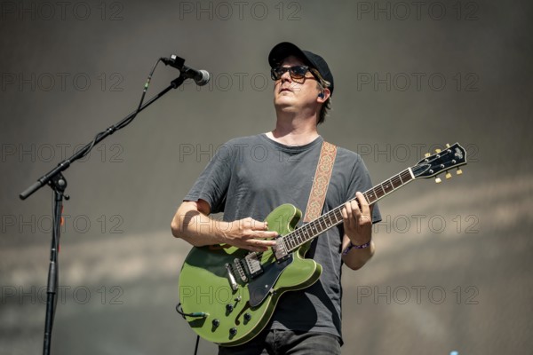 Jonas Pfetzing, guitarist of Juli at the Superbloom Festival, day 2 at the Olympiapark, Munich, 31/08/2025