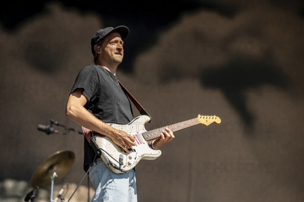 Simon Triebel, guitarist of Juli at the Superbloom Festival, day 2 at the Olympiapark, Munich, 31/08/2025