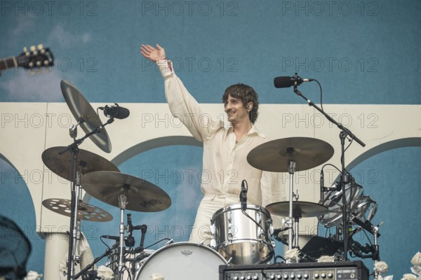 Bungo Jonas (drummer) from Roy Bianco & The Abbrunzati Boys at the Superbloom Festival, Day 1 at the Olympiapark, Munich, 30.08.2025