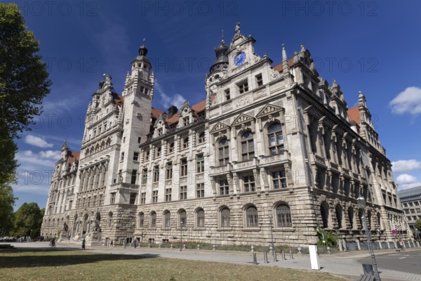 New Town Hall with Town Hall Tower, Leipzig, Saxony, Germany, 26.08.2025 < english> New Town Hall with Town Hall Tower, Saxony, August 26, 2025