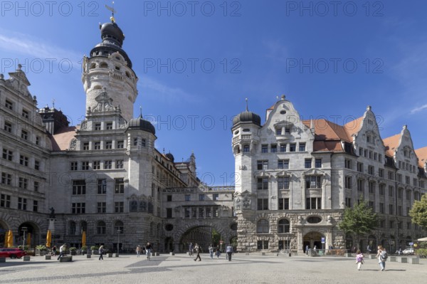 New Town Hall with Town Hall Tower, Leipzig, Saxony, Germany, 26.08.2025 < english> New Town Hall with Town Hall Tower, Saxony, August 26, 2025