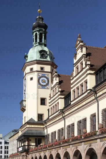 Old Town Hall on Market Square, Leipzig, Saxony, Germany, 26 August 2025 < english> Market Square, Saxony, August 26, 2025