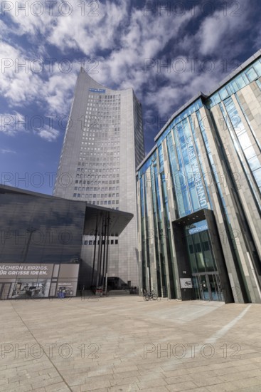 City skyscraper at Augustusplatz, Saxony, Germany, 26 August 2025 < english> City skyscraper at Augustusplatz, Saxony, August 26, 2025