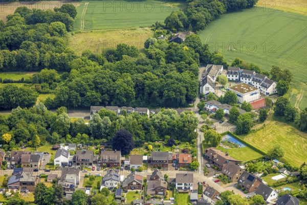 Aerial view, Peace Village International, non-profit organisation - help for children from war zones and crisis areas, Walsumer Mark, Oberhausen, Ruhr area, North Rhine-Westphalia, Germany, DE, Europe, aerial view, aerial photography, aerial photography, overview, bird's-eye view, overview, OberhausenNorth